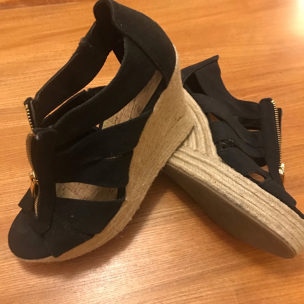 Merona  Women’s Black Wedge Sandals